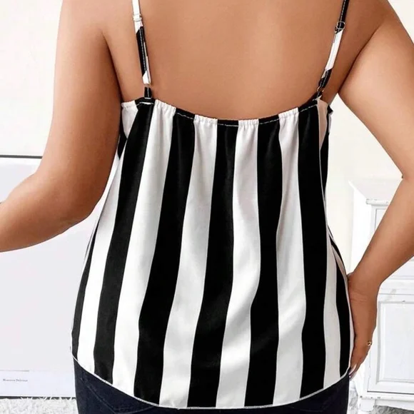 SHEIN Black and White Striped Camisole - Picture 2 of 4